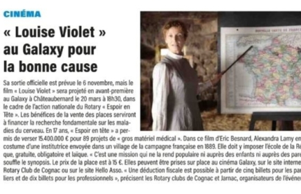 Article du journal La Charente Libre du 16 mars 2024