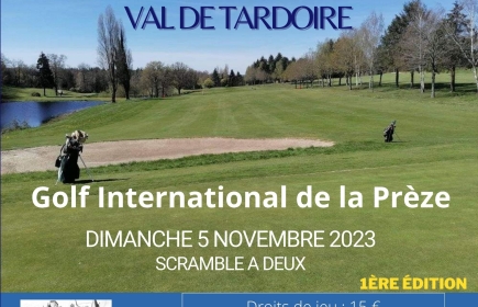 Tournoi le dimanche 5 novembre 2023 au Golf de la Prèze au profit de l'association "L'enfant soleil" d'Angoulême".